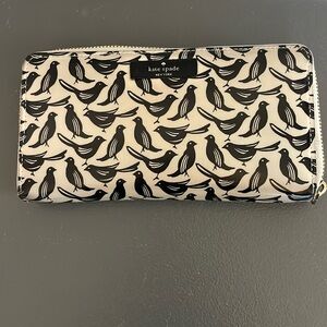 Kate spade black bird wallet